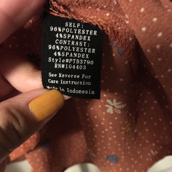 Perch by Blu Pepper Tie Short Sleeve Blouse 3XL - Picture 7 of 8